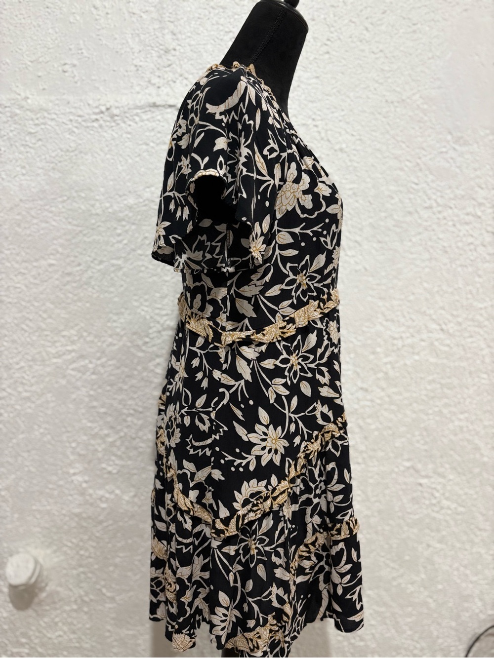 By Anthropologie Robin Tiered Mini Dress Size XXS - Picture 5 of 13